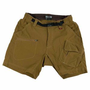 REI Mojave Hiking Cargo Shorts Olive Belted 6 High Waisted